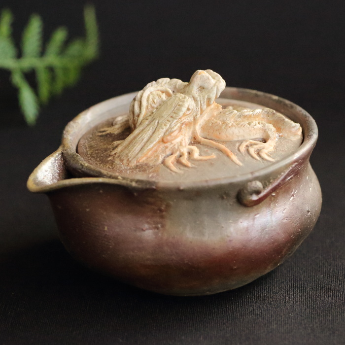 50511 備前焼 宝瓶 松 まつぼっくり マツ 手びねり 急須 登り窯 50511