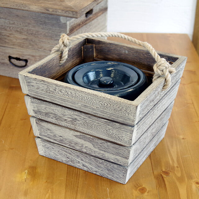 ほぼ未使用 茶道具 弘斎作 利休好写し 桐 丸卓 組み立式