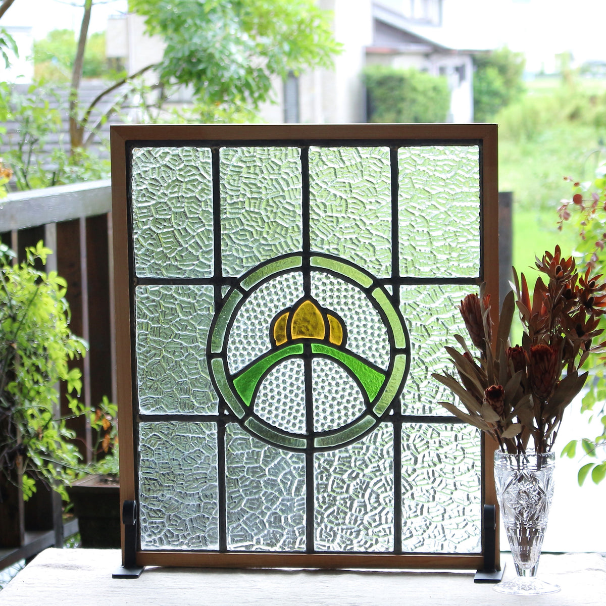 最終値下げ】アンティーク 家具 ステンドグラス 1910年頃 英国 102A
