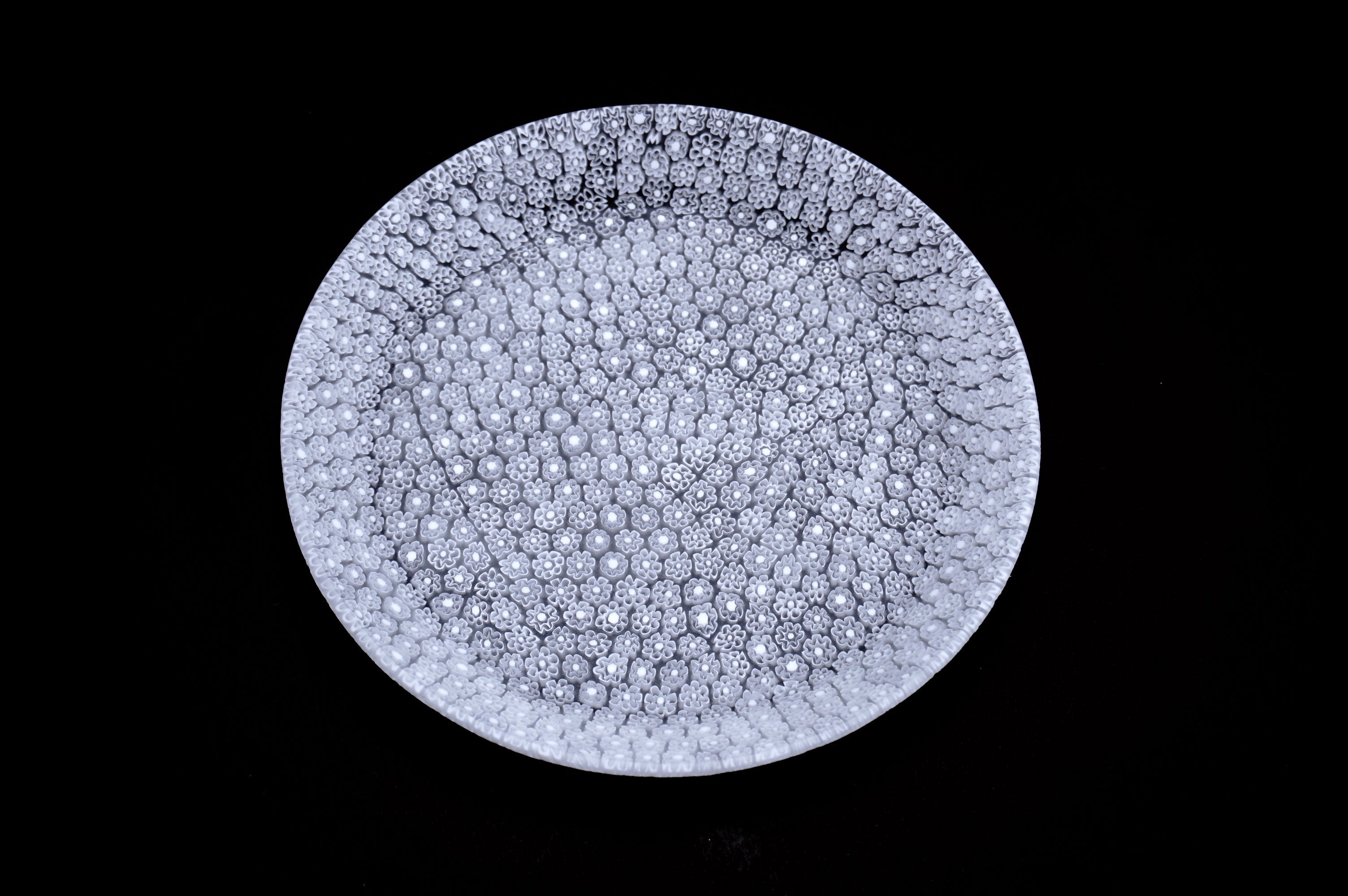 MURANO GLASS 30cm 大きな ミルフィオリ 崩し プレート皿 MURANO GLASS