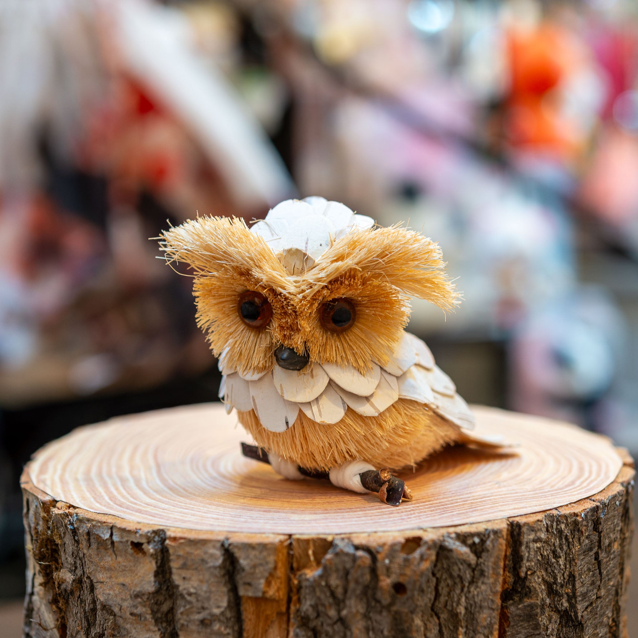 ミミズク 木製 置物 インテリア オブジェ