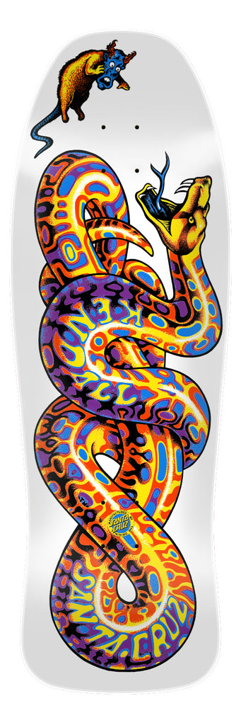 SANTA CRUZ JEFF KENDALL SNAKE REISSUE SKATEBOARD DECK - WHITE