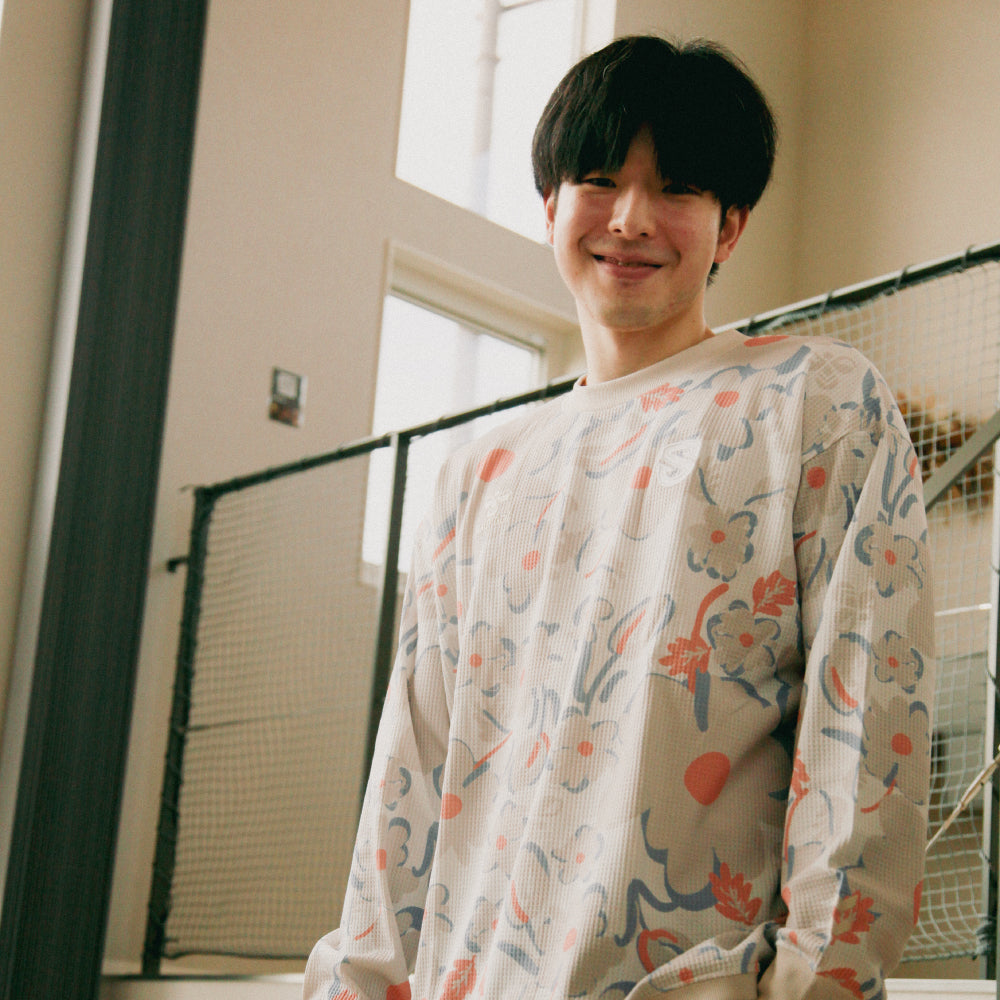 UpcycleLimo】ワッフルムラ染めクルー ワッフルクルー | グラミチ 公式