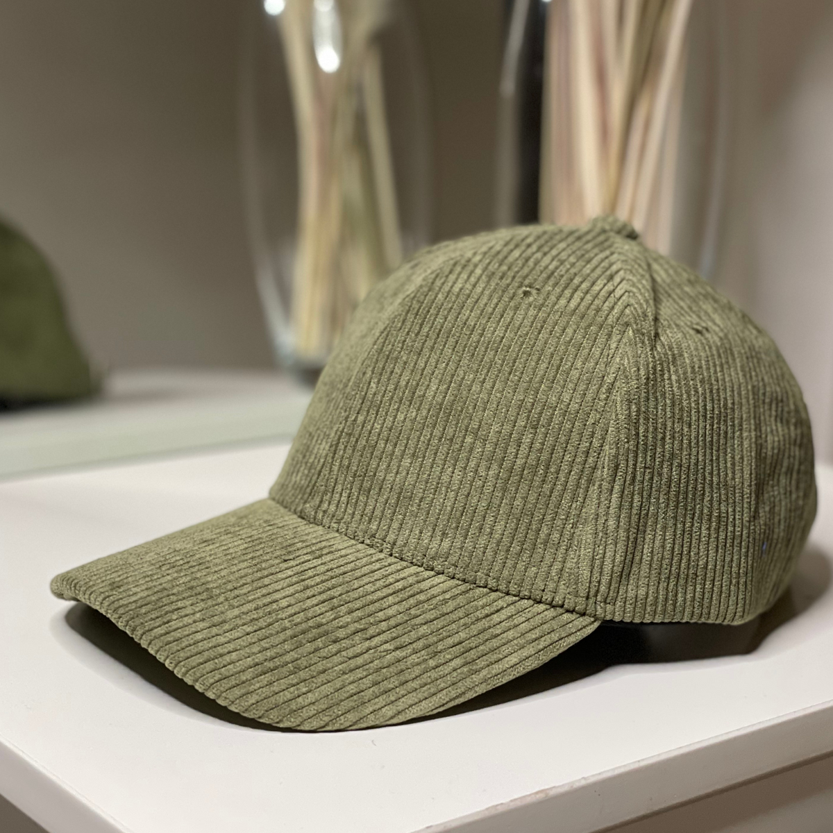 Olive Green Classic Corduroy Baseball Cap – Escape LDN