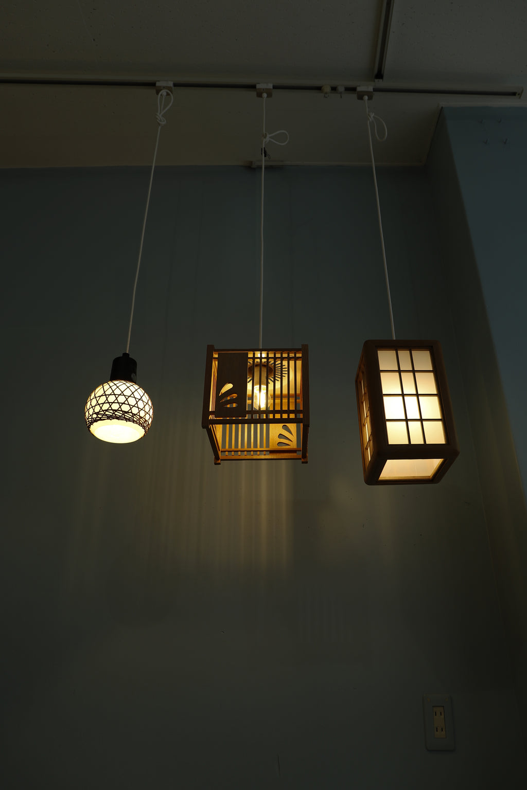 j*n様 昭和レトロ ビンテージ 竹籠照明 4灯式 昭和レトロ ビンテージ