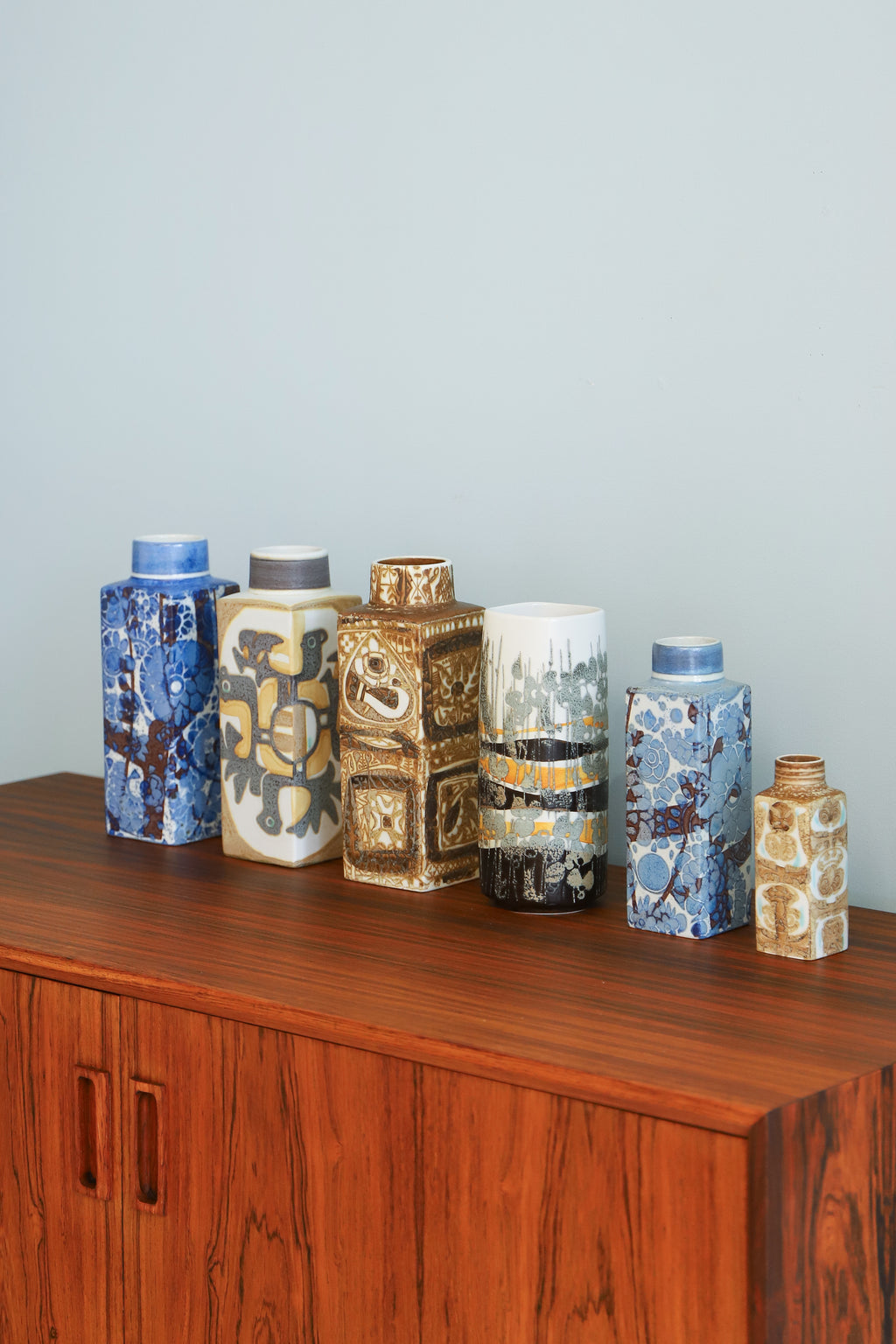 貴重！ロイヤルコペンと合併前のB&G社1970-1983年の花瓶 風車風景秀逸