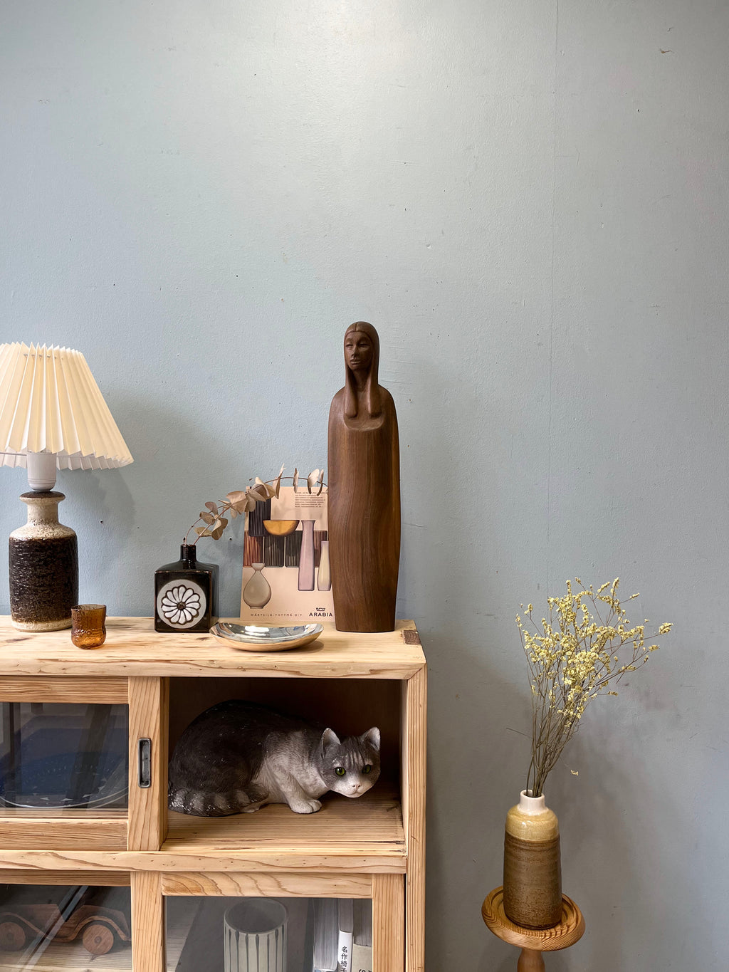 ヴィンテージ 木製彫刻 木彫り 女性像 インテリア/Vintage Wooden