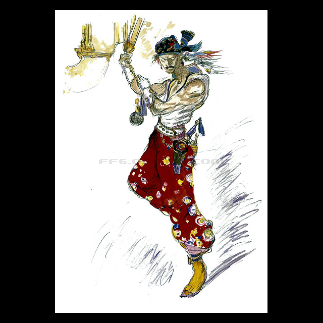 天野喜孝 FF6 版画 絵画 ロック B5サイズ