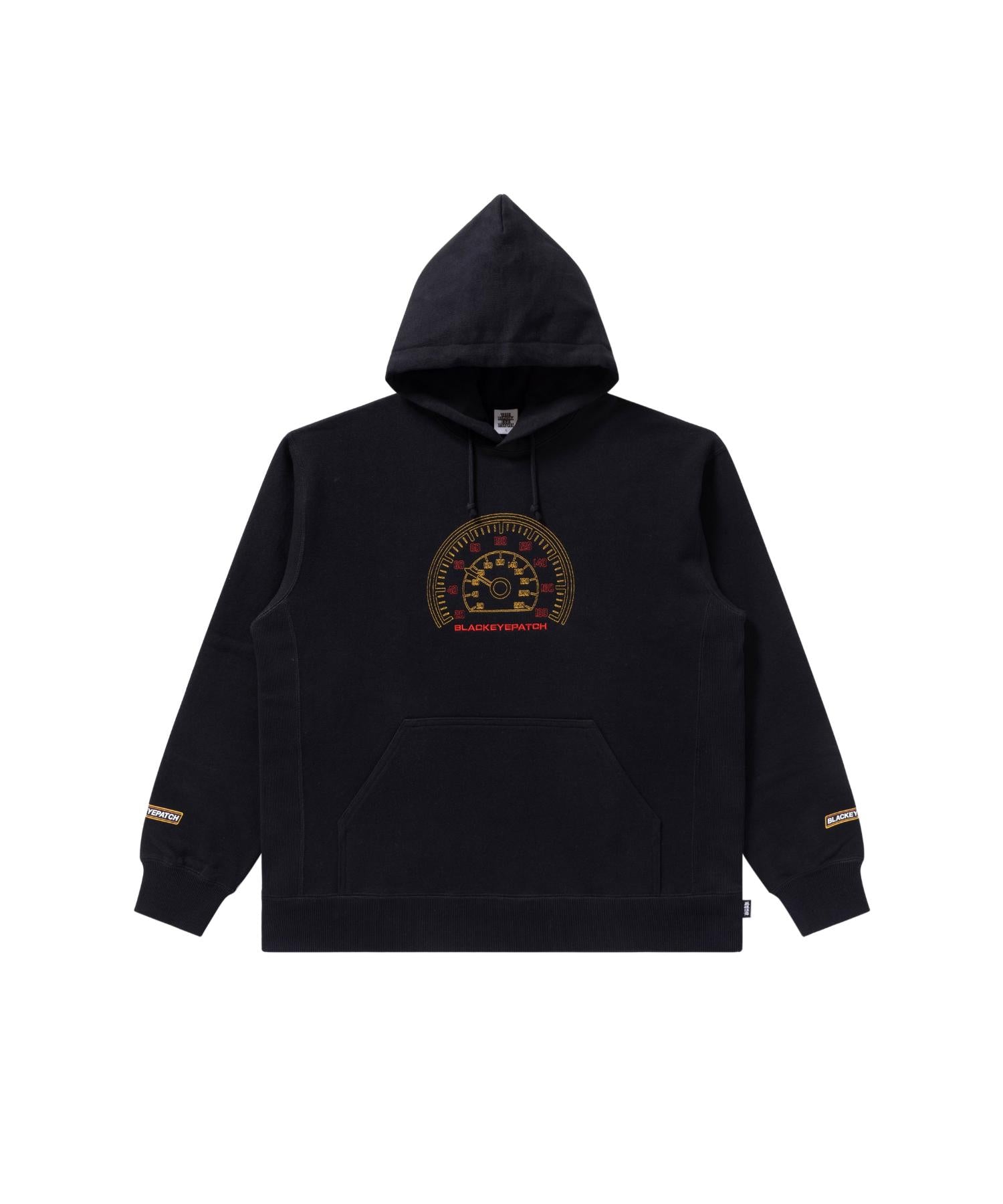 NOsWEA kuroZhoodie_logo Wジッパー フード付き ブラック NOsWEA