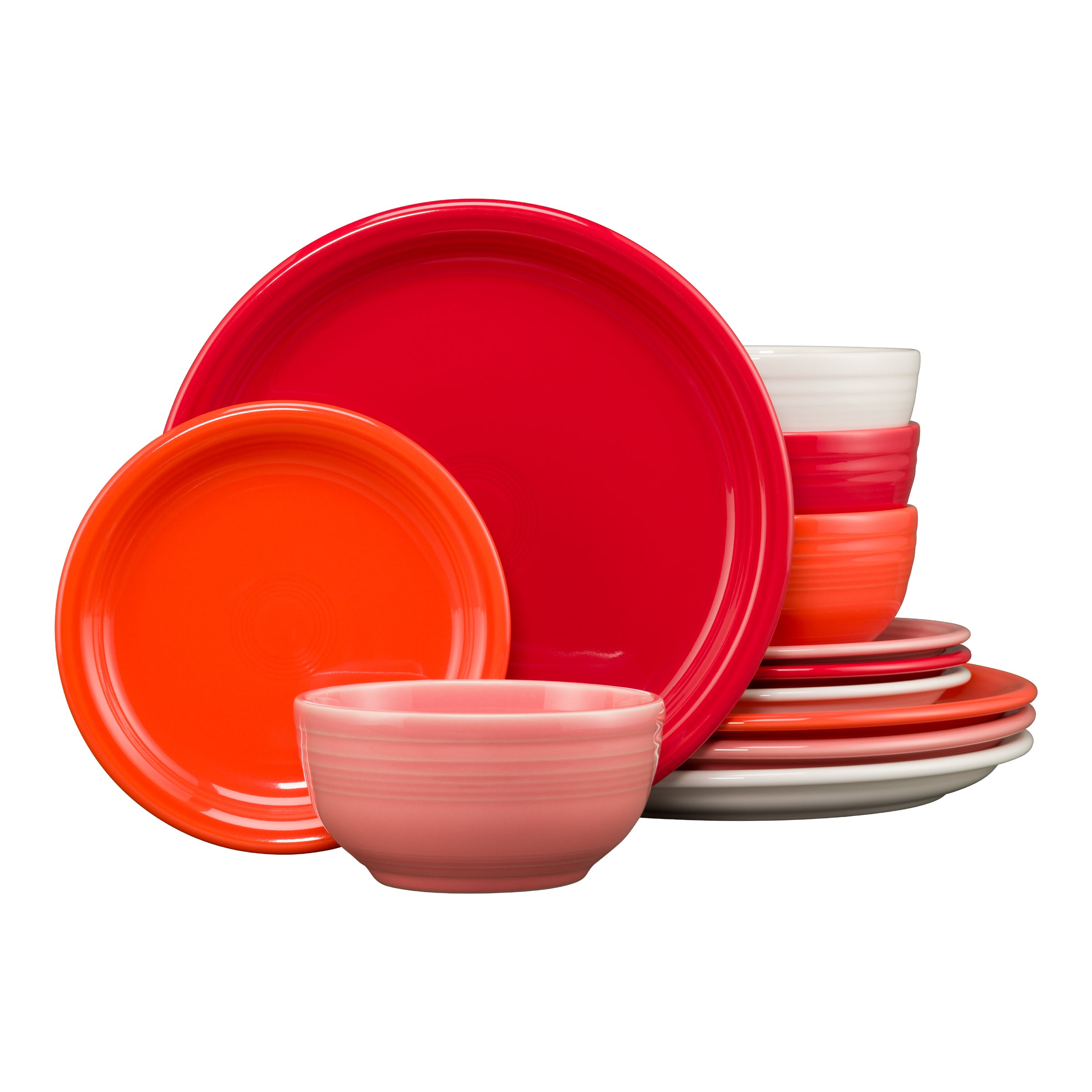 Mixed Sunset Horizon Bistro Coupe 12-Piece Dinnerware Set, Service