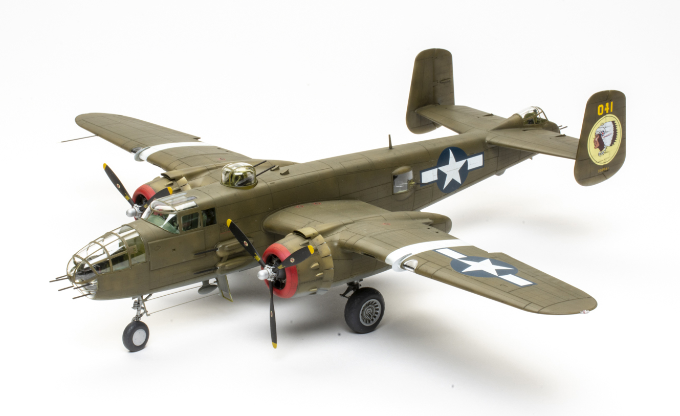 HK Models 1/48 scale B-25J Mitchell “Glazed Nose” plastic model