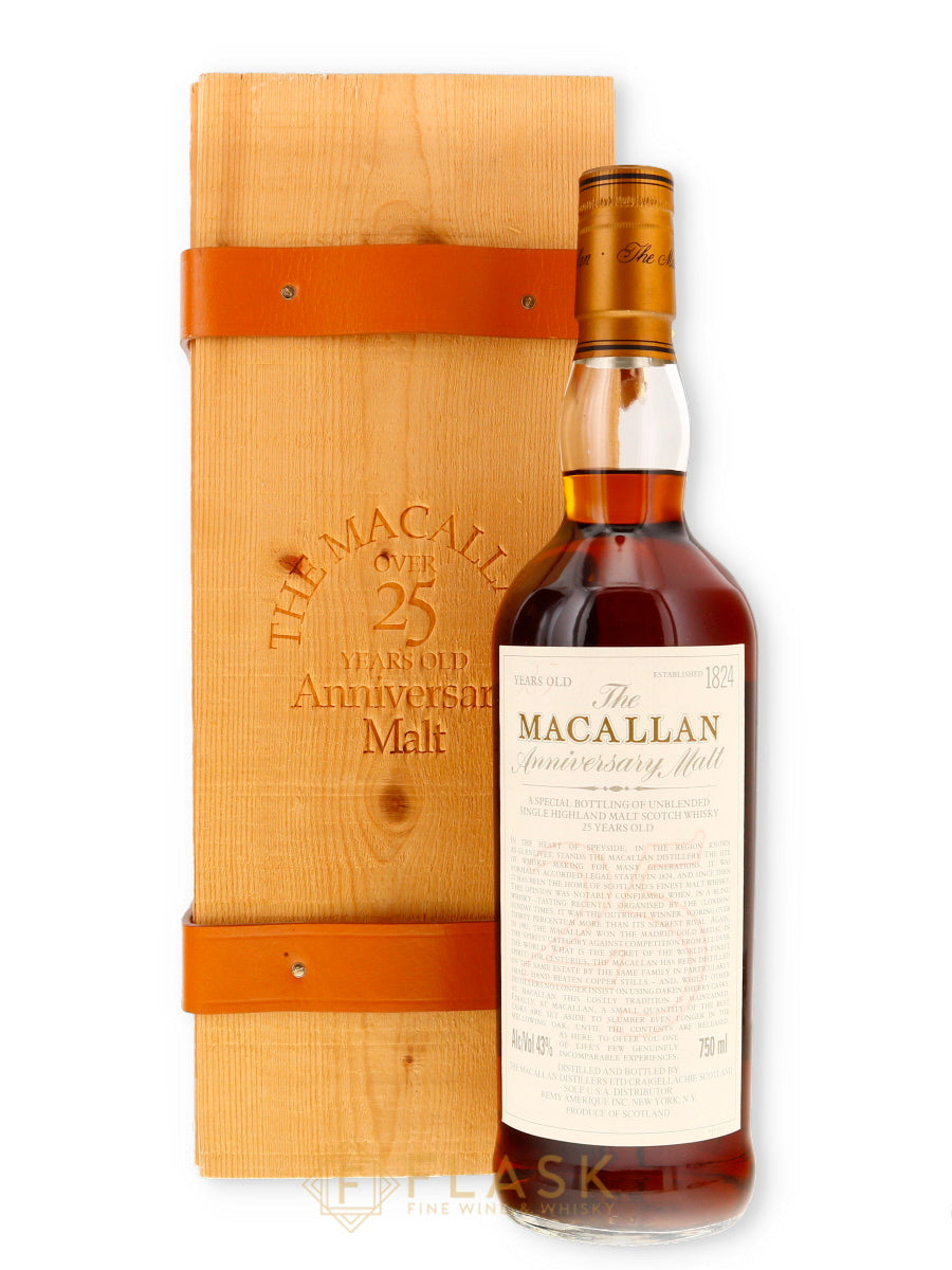 Buy Macallan 25 Year Old Anniversary Malt Early 2000s Wood Box