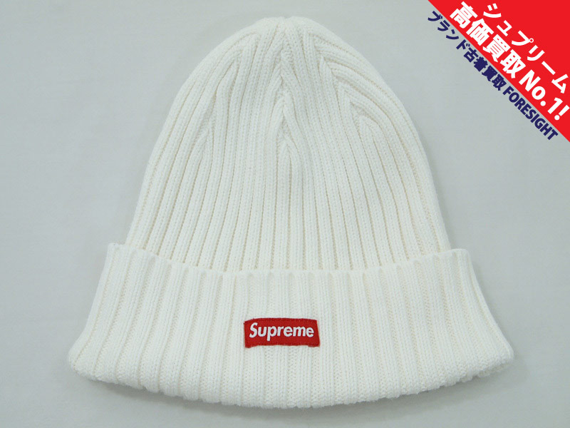 Supreme 'Overdyed Ribbed Beanie'ビーニー ニットキャップ 白