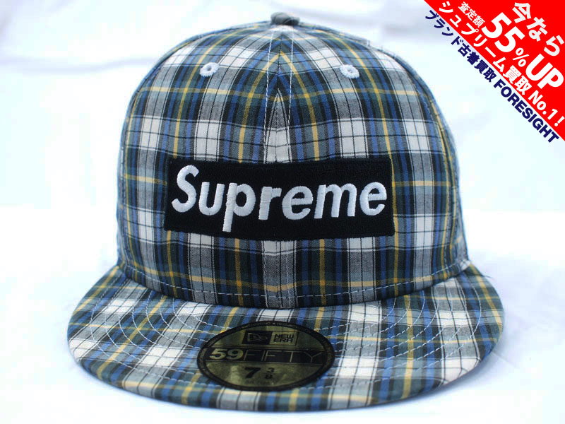 Supreme Supreme USA製 マフキャップ フリース チェック地 boxlogo USA