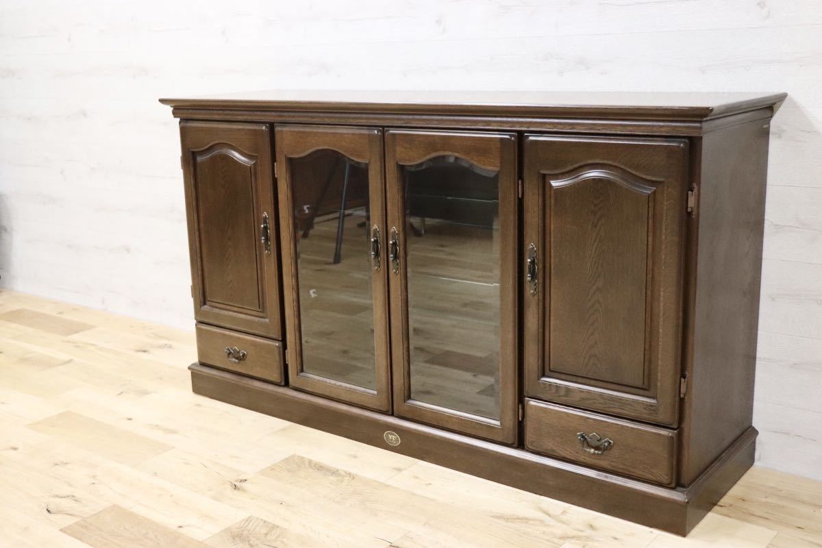 オールドカリモク ビンテージ 木製 キャビネット コロニアル 飾り棚