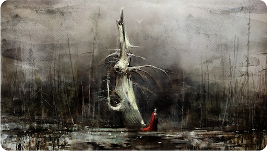 Seb McKinnon Swamp Sketch Version Stitched Signed Playmat – Game