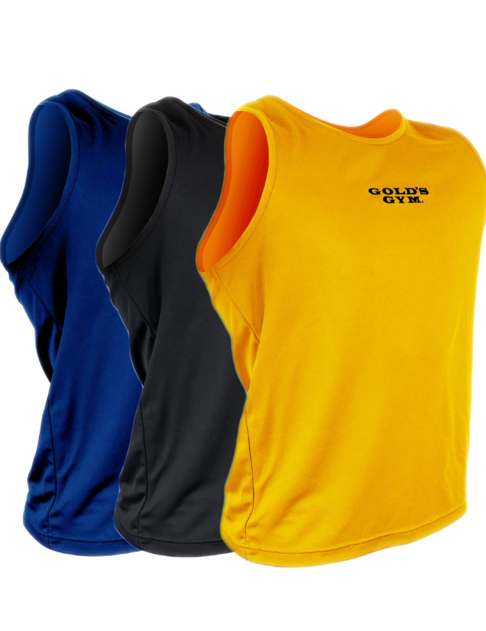 ゴールドジム タンクトップ リンガータンク ゴールド Mサイズ ゴールド