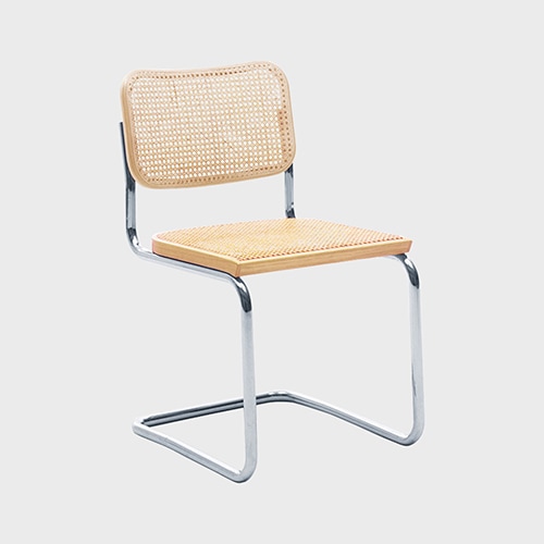 国内正規品】チェスカチェア アームレス（機械張り） 籐張り Knoll