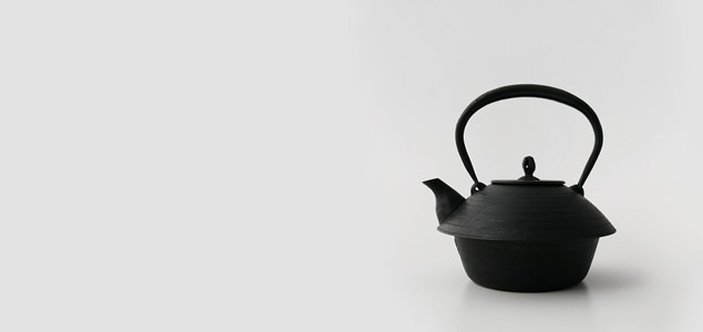 南部鉄器 鉄瓶 / 南部鉄瓶 / 釜定 / 東屋 あられ [ やかん 日本製 ih