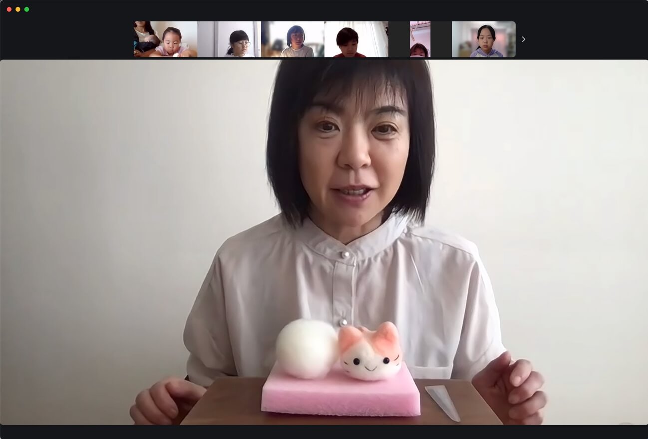 羊毛フェルトのにゃんころをみんなで手作り！ オンライン講習会開催