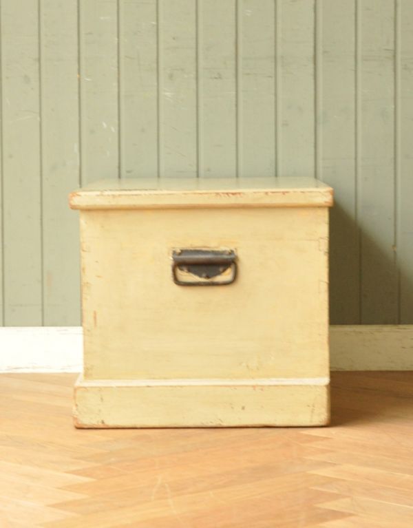 ペイントされたアンティーク家具、イギリスのブランケットボックス (z