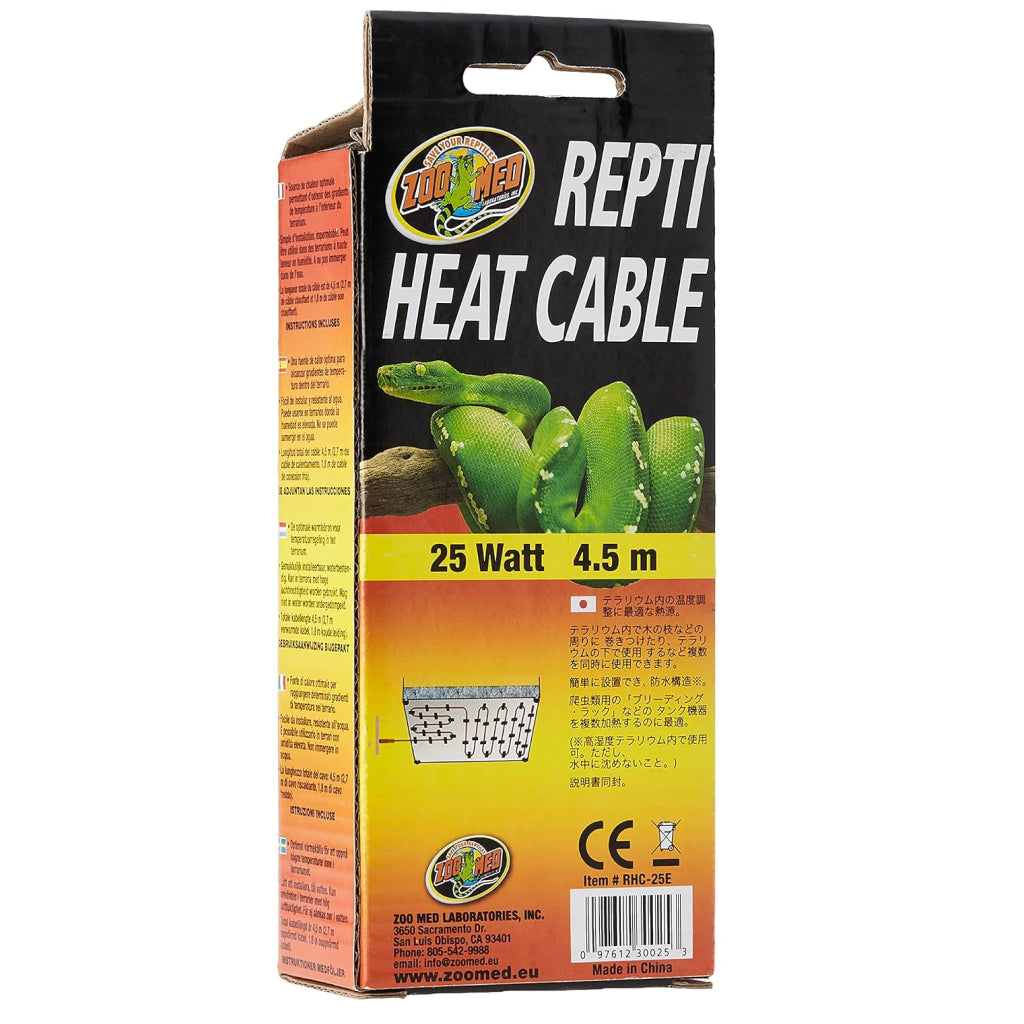 Zoo Med Repti Heat Cable - Water-Resistant Reptile Heating Solution