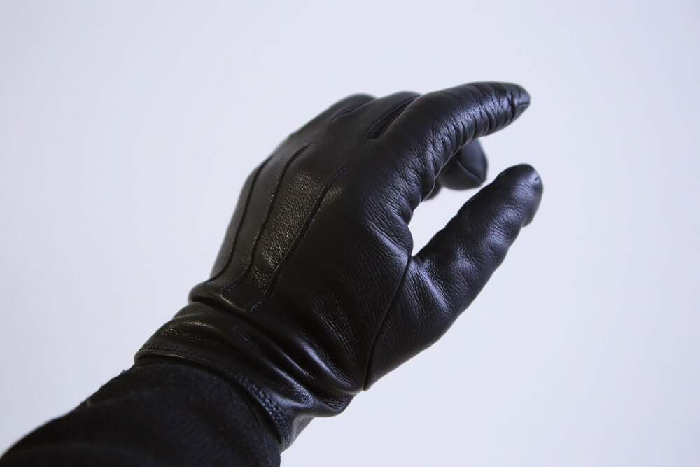 初売り メローラ スマホ対応 ナッパ黒 ライニングなし 革手袋 グローブ