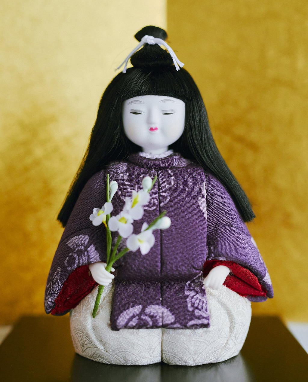 御所人形「雅」 幸一光｜Gosho Doll, Silk Kimono, 節約 桐箱付, H