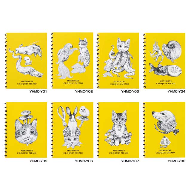 ヒグチユウコxホルベイン2018 ミニミニクロッキーメモ イエロー全8種