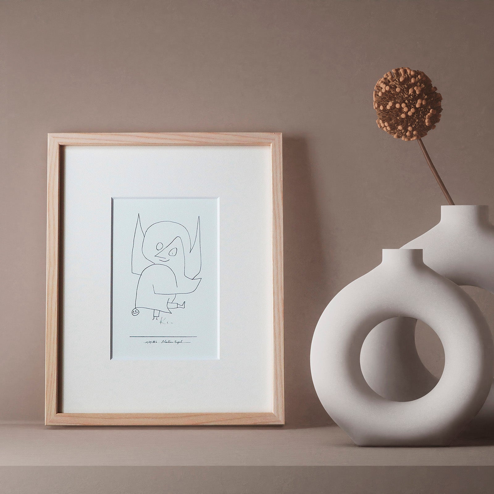 パウル・クレー「鈴をつけた天使」アートポスター（フレーム付き