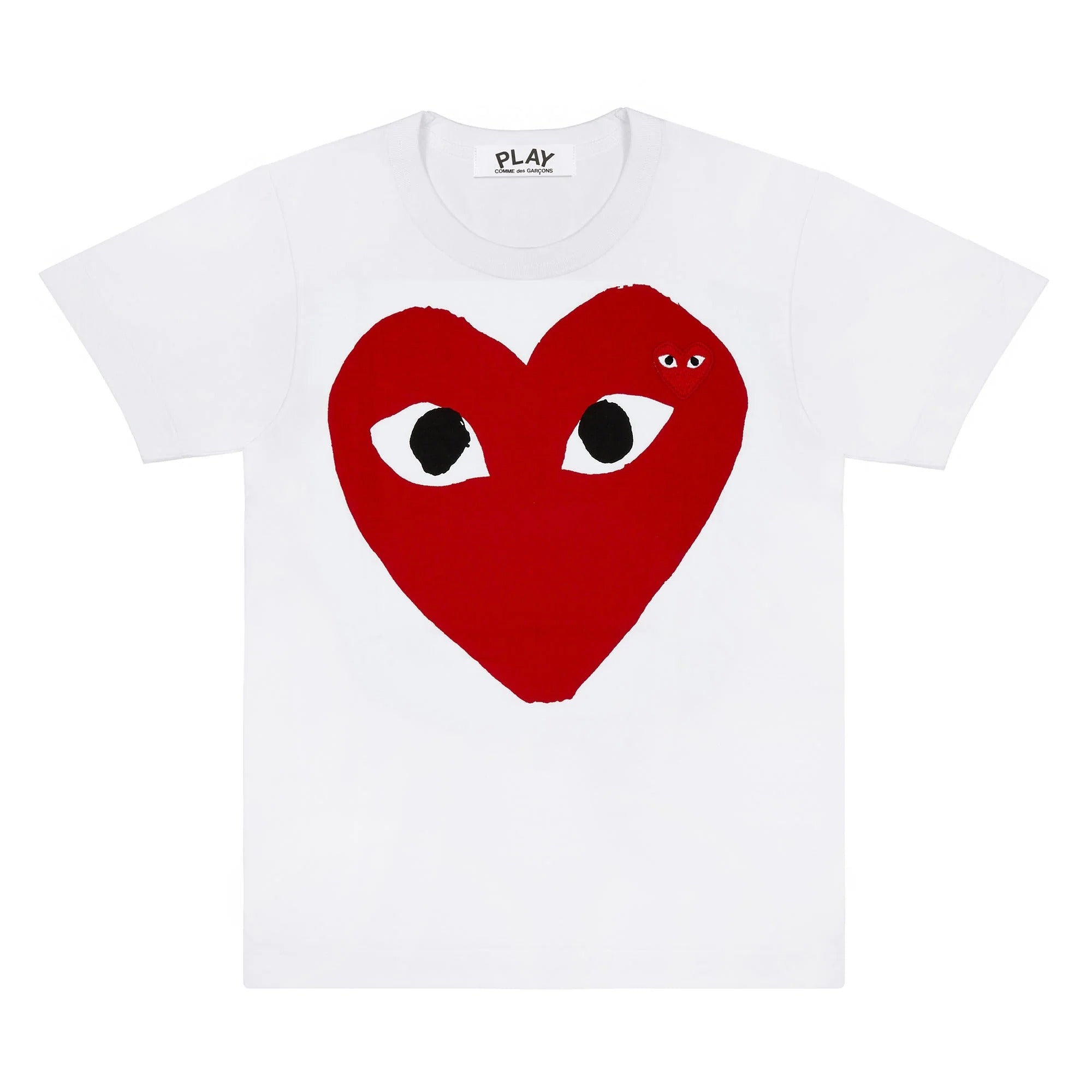 PLAY CDG BIG ＆ MINI HEART T-SHIRT WHITE/RED プレイ コム デ