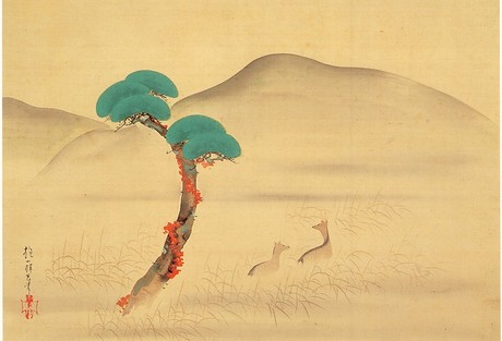 江戸時代☆琳派の画家・酒井抱一 筆作 群鶴図 江戸時代☆琳派の画家