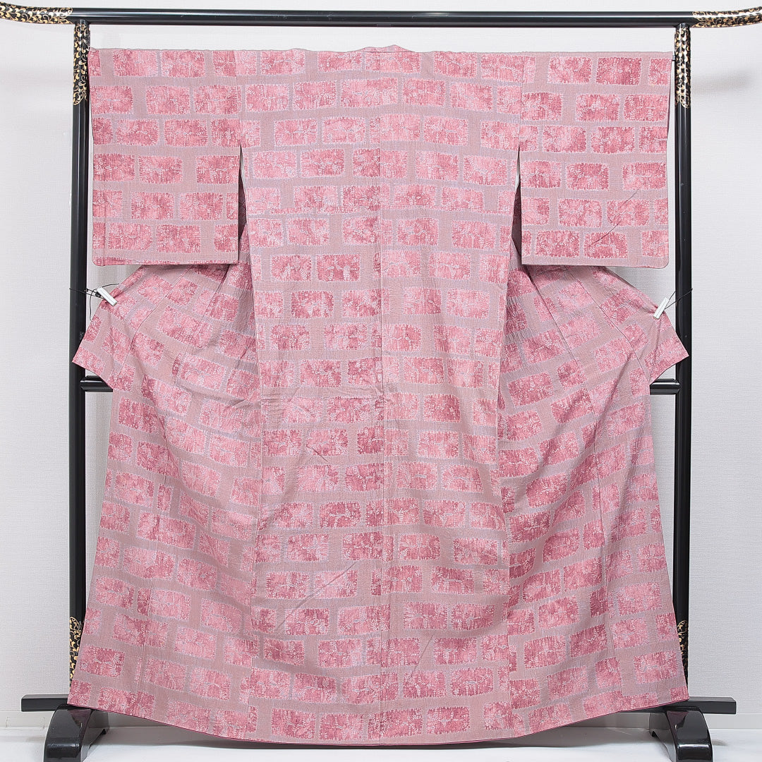 中古・リサイクル 紬】 袷 身丈165cm 裄丈67cm 正絹 Cランク XLサイズ