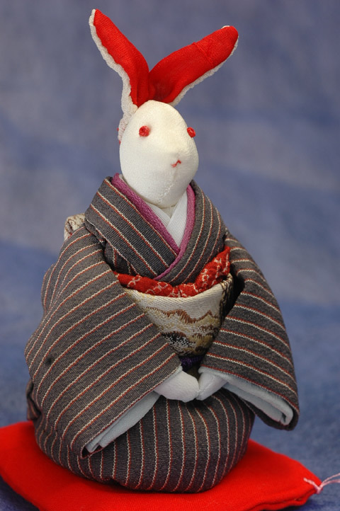 縮緬創作人形 うさぎのぶす姫 福々兎1体送料込み