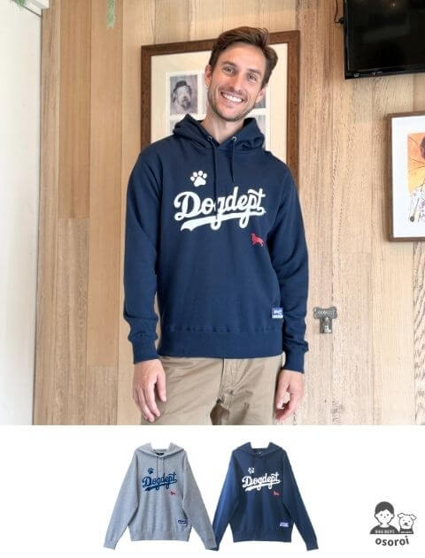 犬服 / ドッグウェア】スポーツロゴフリーススタジャン / DOG DEPT