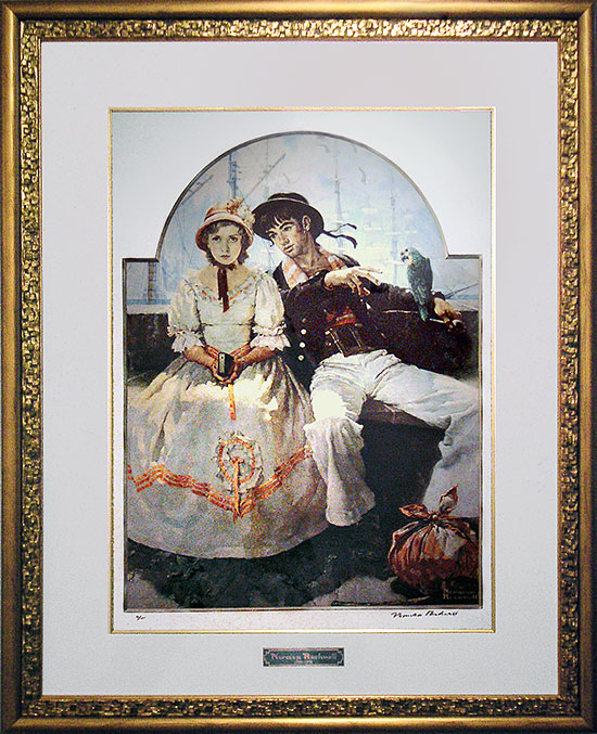 真作」ノーマン・ロックウェル ドローイング リトグラフ