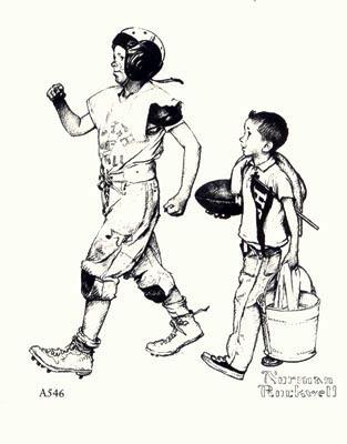 ノーマン・ロックウェル作 シリーズ フットボール Amazon.co.jp