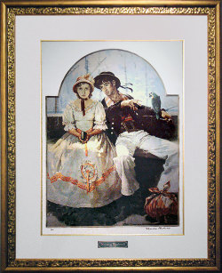 ノーマン・ロックウェル オリジナルリトグラフ 【旅行者】 フラン