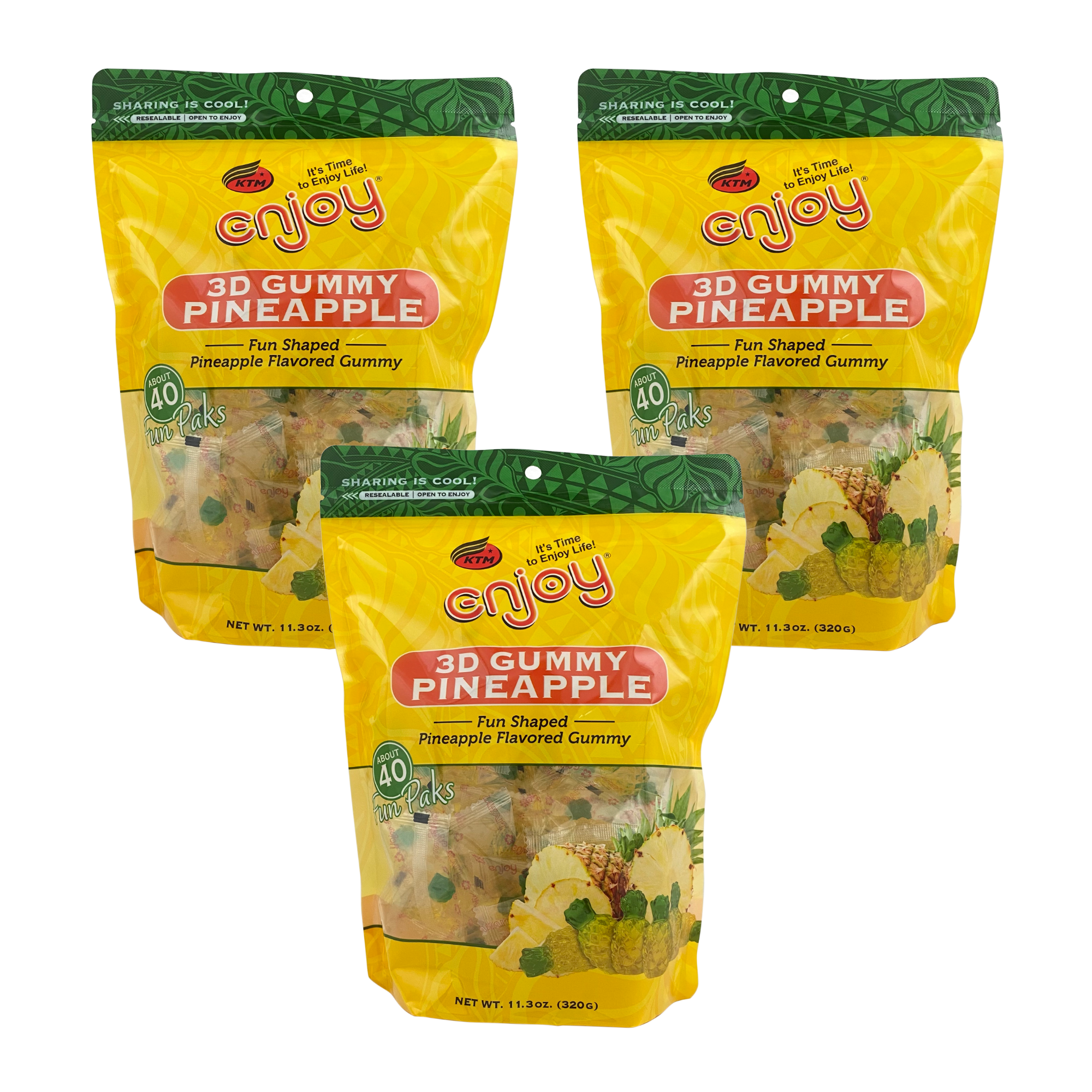 3D Pineapple Gummy Fun Pack | Enjoy Snacks