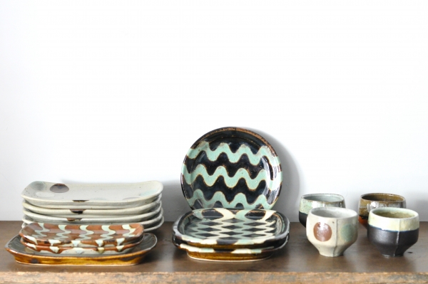 益子焼【鈴木稔】作 中皿 師:高内秀剛 益子焼【鈴木稔】作