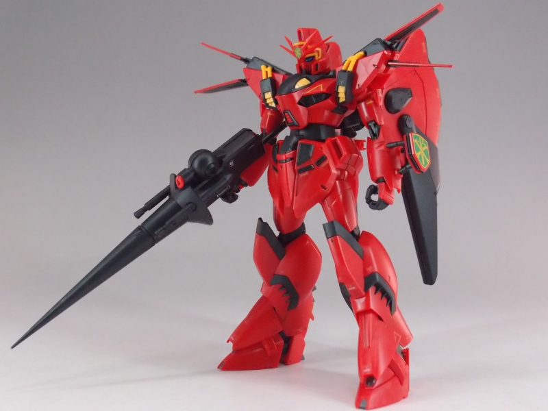 ビギナギナ？赤いガンプラ ウイング付き ビギナ・ギナII (RE/100