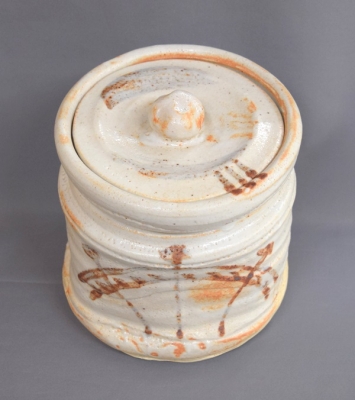 T688 水指 『黄瀬戸 棒ノ先』『加藤芳右衛門 造』 共箱 茶道具