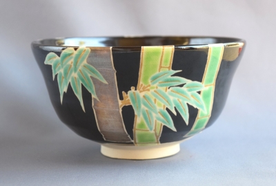 琴浦窯 四代和田桐山 色絵竹茶碗 | 茶道具 小西康のぶろぐ