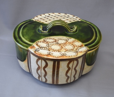 二代山口錠鐵 織部 木瓜形 喰籠 | 茶道具 小西康のぶろぐ