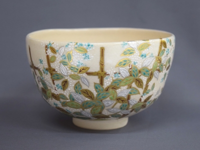 真葛焼 五代宮川香斎 卯の花垣絵 茶碗 | 茶道具 小西康のぶろぐ