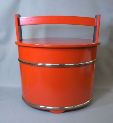 五代川端近左 碌々斎好 朱手桶水指 | 茶道具 小西康のぶろぐ