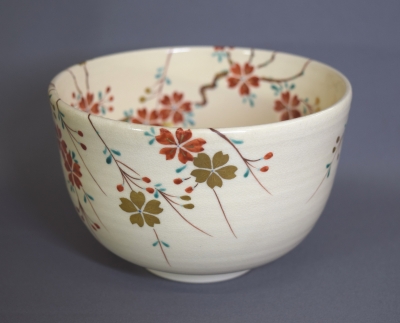 茜窯 岡田華渓 仁清写 桜茶碗 鵬雲斎宗匠 | 茶道具 小西康のぶろぐ