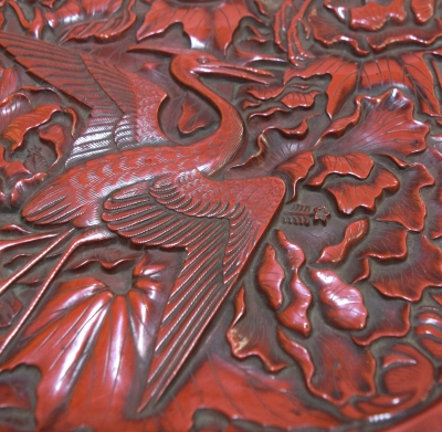 鎌倉彫 花鳥文堆朱盆 | 茶道具 小西康のぶろぐ