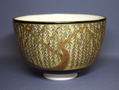 清閑寺窯 杉田祥平 絵安南冠 香合 茶道具 本人作 清閑寺窯 杉田祥平 絵