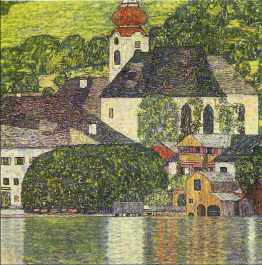 模写漆絵 クリムトの名作_ 風景画 7 NH229 グスタフ・クリムトの風景画